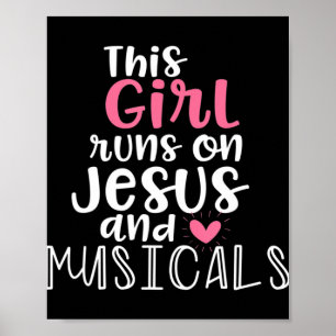 Affiche Musical Theater Cadeaux Ado Girl court sur Jesus M