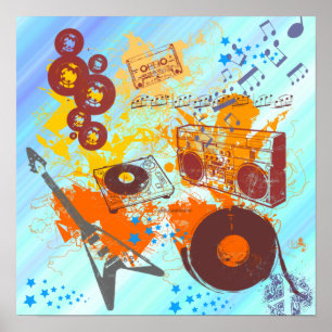 Affiche musicale des années 80