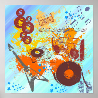 Affiche musicale des années 80