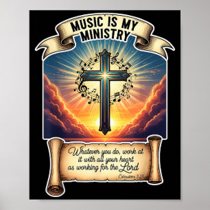 Affiche Musicien Chrétien La Musique Est Mon Ministère Ens