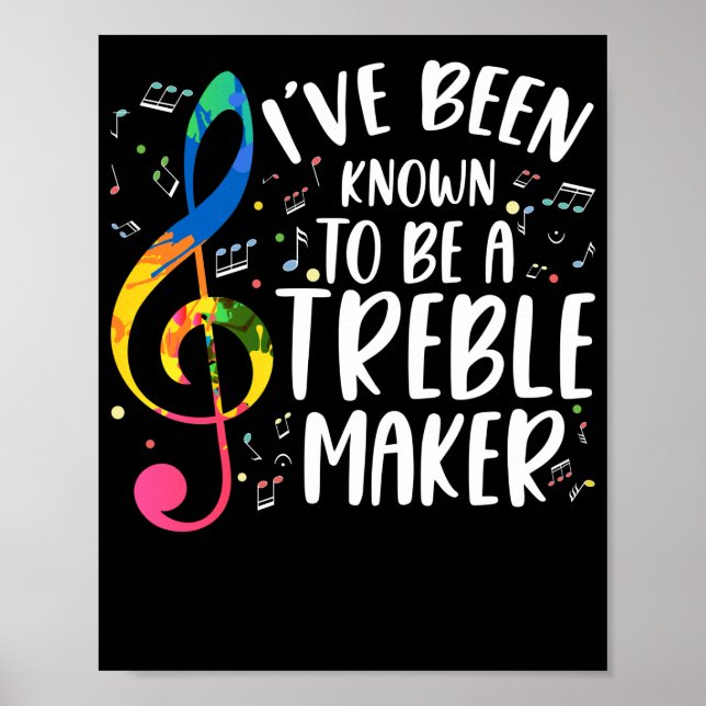 Affiche Musicien Pun chanter Treble Clef Music Lover (Devant)