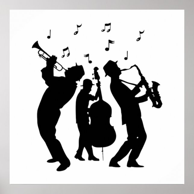 Affiche Musiciens de jazz (Devant)