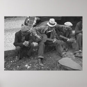 Affiche Musiciens de rue du Tennessee, 1935