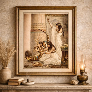 Affiche Musiciens du temple de l'Égypte antique