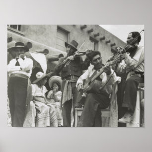Affiche Musiciens mexicains américains de Fiesta Taos NM