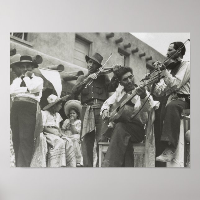 Affiche Musiciens mexicains américains de Fiesta Taos NM (Devant)
