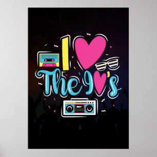 Affiche Musique Art 90s Retro Cassette Party