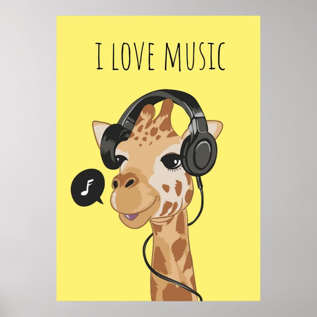 Affiche Musique Art I Love Music (Devant)