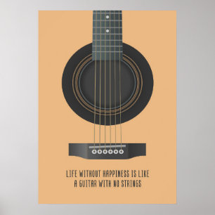 Affiche Musique Art Une Guitare Sans Cordes