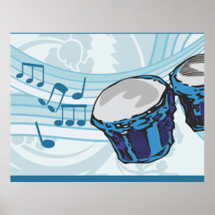 Affiche Musique Bongo Drum