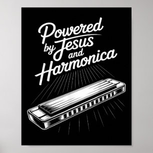 Affiche Musique Chrétienne Alimentée Par Jésus Et L'harmon