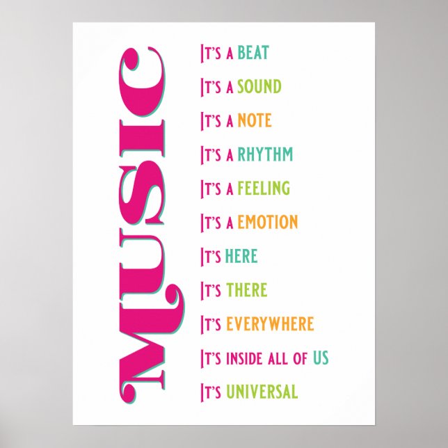 Affiche Musique Classique Vocal Piano Rock Orchestra Band (Devant)
