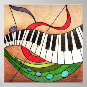 Affiche Musique colorée