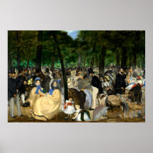 Musique dans les Jardins des Tuileries par Manet -