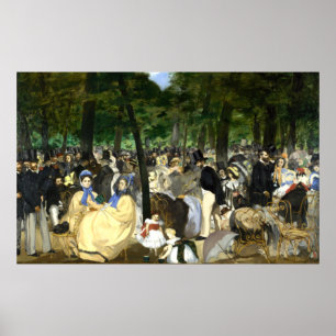 Affiche Musique dans les Tullérias Edouard Manet