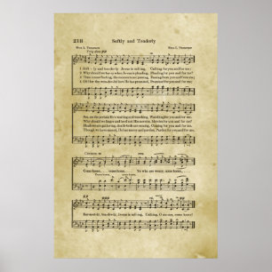 Affiche Musique de feuille de gospel doucement et tendreme