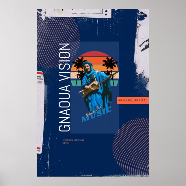 Affiche Musique de Gnaoua connue à l'internationnal (Devant)