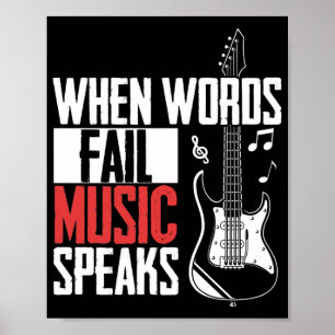 Affiche Musique de guitare Amour Quand Les Mots Fail Musiq