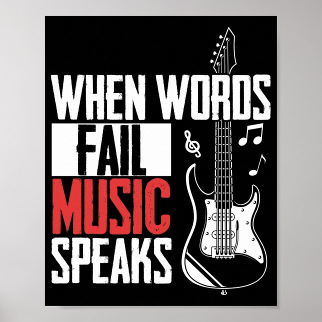 Affiche Musique de guitare Amour Quand Les Mots Fail Musiq (Devant)