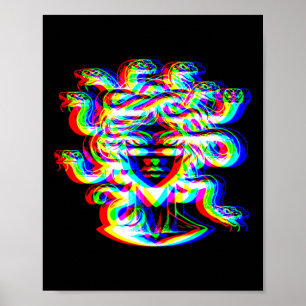 Affiche Musique De Maison Medusa Dj Illusion Optique Edm H