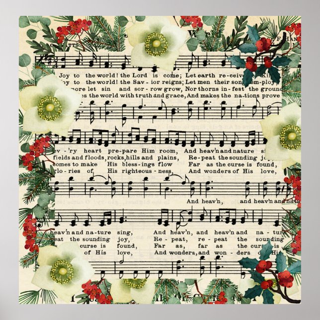 Affiche Musique de Noël, Joie au Monde, (Devant)