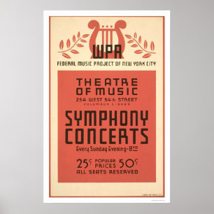 Affiche Musique de théâtre de New York WPA 1940