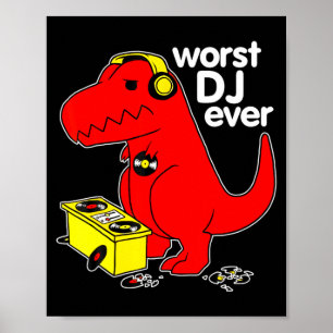 Affiche musique dj sarcastic rex jamais dinosaure pire t