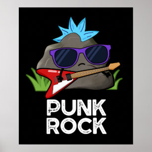 Affiche Musique drôle de Rock Punk Pun BG sombre