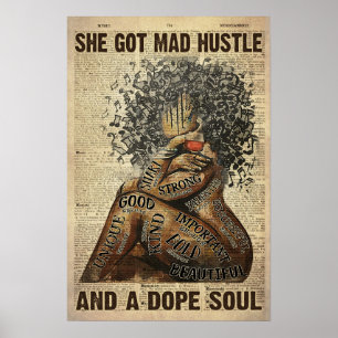 Affiche Musique Et Amateur De Vins Elle A Mad Hustle & Dop