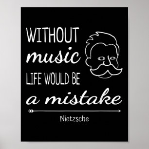 Affiche Musique Friedrich Nietzsche Citation Chemise