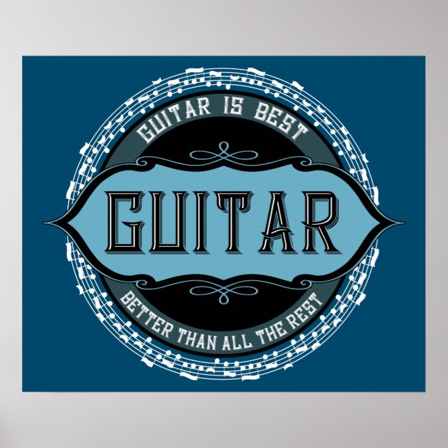 Affiche Musique guitare Cercle (Devant)