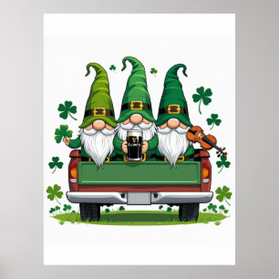 Affiche Musique irlandaise Shamrock Leprechaun