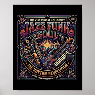 Affiche Musique Jazz Funk Soul Ambiance Rétro Révolution R