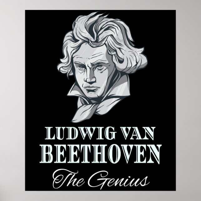 Affiche Musique - Ludwig Van Beethoven Le génie (Devant)