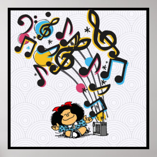 Affiche Musique Mafalda vintage