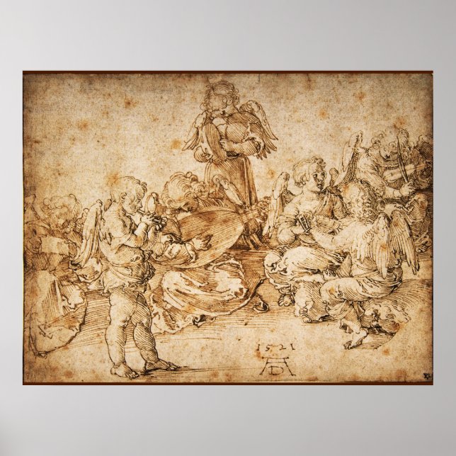 Affiche Musique Making Angels par Albrecht Durer (Devant)
