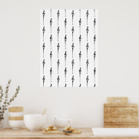 Musique Motif Melting Treble Clef noir et blanc