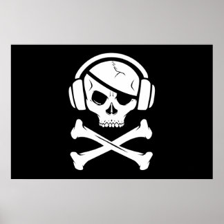 Affiche Musique pirate piratage anti-riaa icône