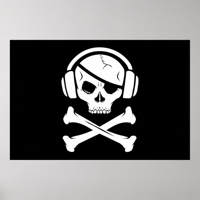 Affiche Musique pirate piratage anti-riaa icône (Devant)