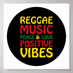 Affiche Musique reggae avec des paroles positives