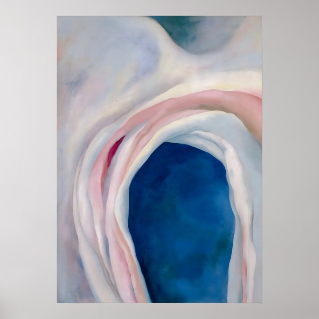 Affiche Musique rose et bleu par O'Keeffe (Devant)