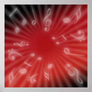 Affiche Musique rouge
