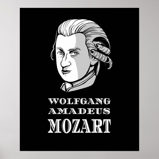 Affiche Musique - Wolfgang Amadeus Mozart Portrait (Devant)