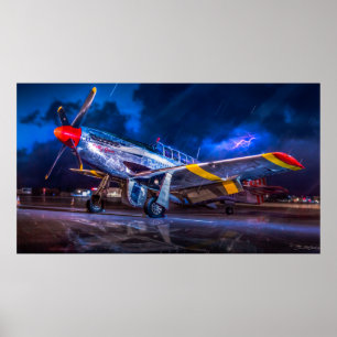 Affiche Mustang dans l'obscurité