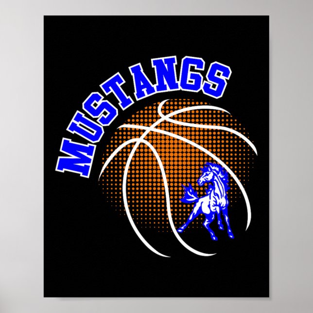 Affiche Mustangs Sketll Fierté de Mustang Esprit de l'écol (Devant)