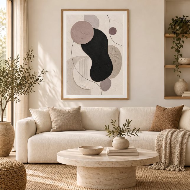Affiche Muted Orbit | Minimal Abstract Plaster Art Print (Créateur téléchargé)