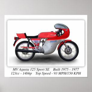 Affiche MV Agusta 125 Sport SE Motorcycle - A3/A4