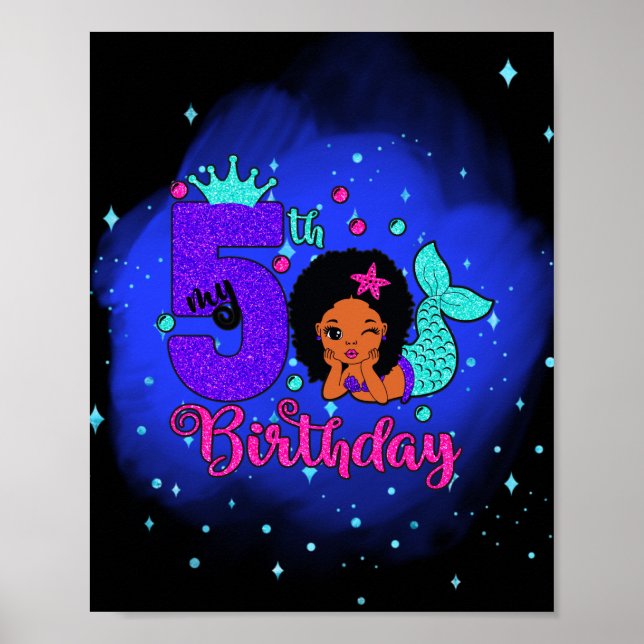 Affiche My 5th Birthday Mermaid (Devant)