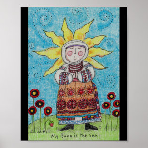Affiche My Baba est le Sun Ukrainian Folk Art