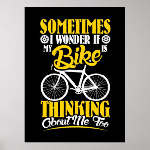 Affiche My Bike Thinking About
